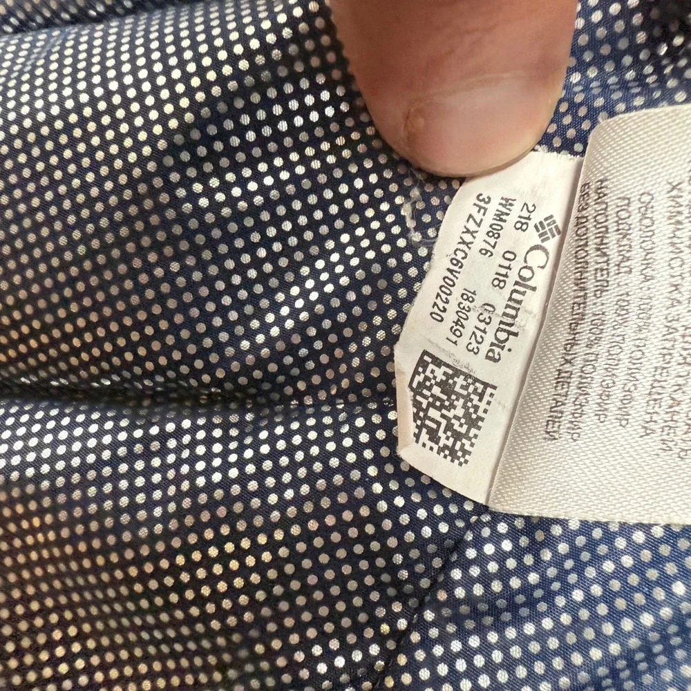 Columbia Titanium Puffer Jacket Omni Heat Insulated Blue Mens Size Small - Picture 6 of 13